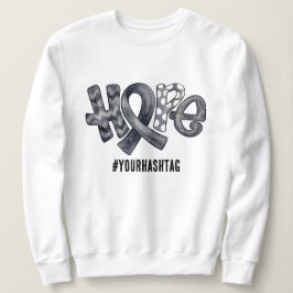 Camiseta Hope Awareness Ribbon Personalized Hashtag