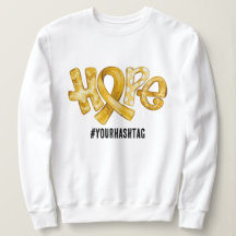 Hope Awareness Ribbon Personalized Hashtag