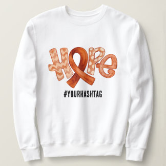 Camiseta Hope Awareness Ribbon Personalized Hashtag