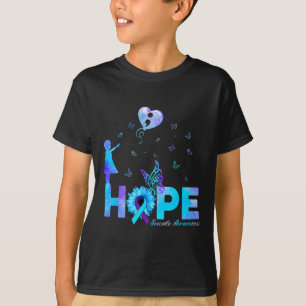 Camiseta Hope Butterfly Sunflower Prevention Awaren