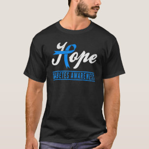 Camiseta Hope Diabetes Sensibilização Fita Diabetes Tipo 1 