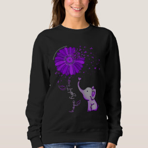 Camiseta Hope Fight Cure Alzheimer Elephant & Flower