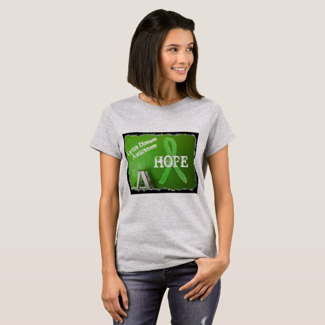 Camiseta HOPE Fita de Conscientização da Doença de (Frente Completa)