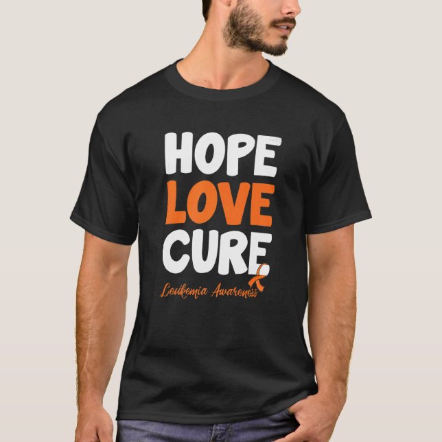 Camiseta Hope Love Cure Aml Leukemia Sensibilização (Frente)
