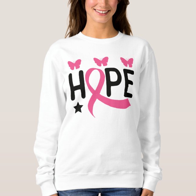 Camiseta Hope Pink Ribbon Fighting Survivor Breast Cancer H (Frente)