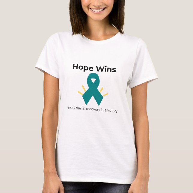 Camiseta Hope Wins Addiction Awareness  (Frente)