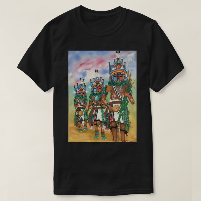 Camiseta Hopi Hemis Kachinas Poster (Frente do Design)