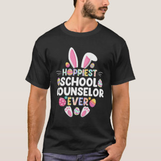 Camiseta Hoppiest School Counselor Ever  Happy Easter Day