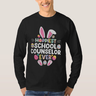 Camiseta Hoppiest School Counselor Ever  Happy Easter Day
