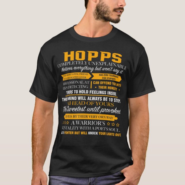 Camiseta HOPPS completamente inexplicável (Frente)