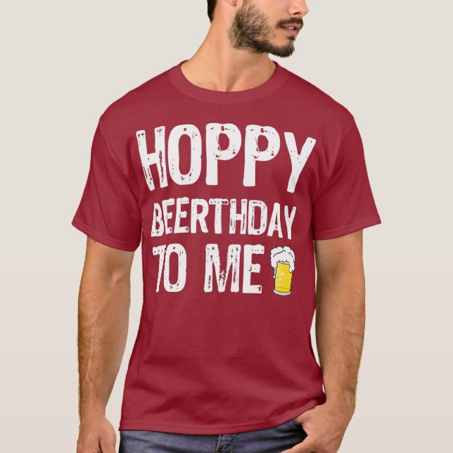 Camiseta Hoppy Beerthday Birthday Beer Drinker (Frente)