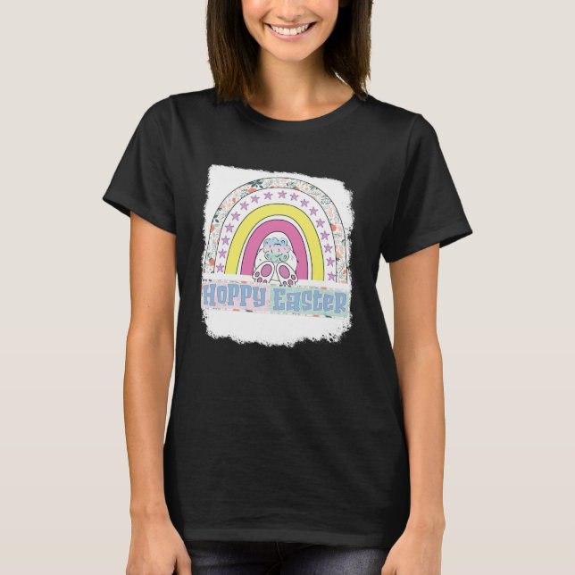Camiseta Hoppy easter  rainbow easter easters day easter bu (Frente)