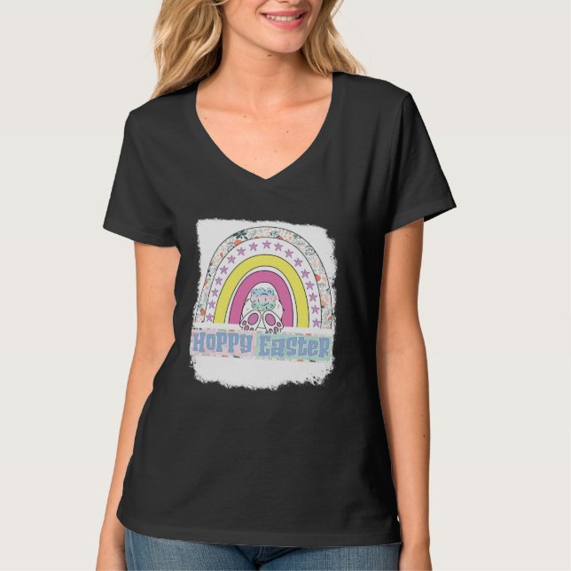 Camiseta Hoppy easter  rainbow easter easters day easter bu (Frente)