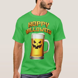 Camiseta Hoppy Halloween Pumpkin Face Beer Drinker's