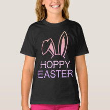 Hoppy Hare Pastel Kids Páscoa Tee
