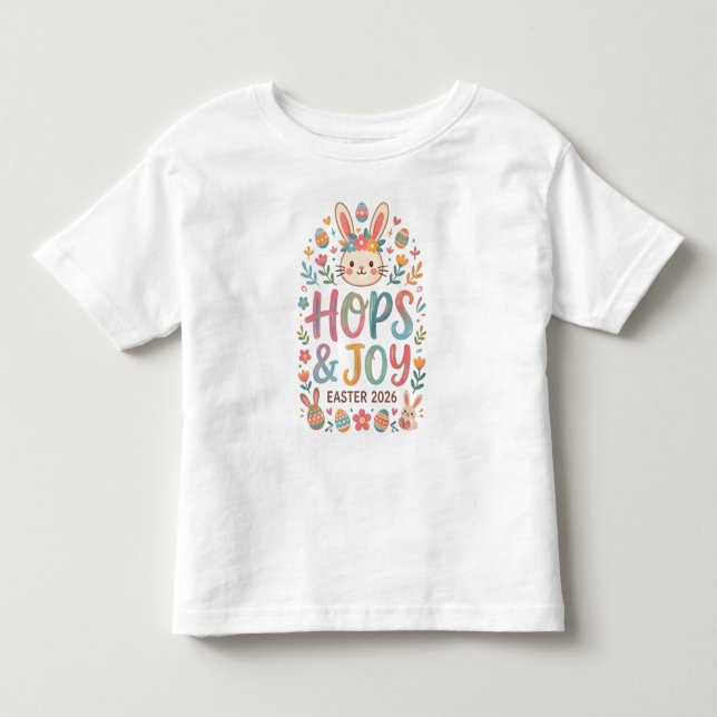 Camiseta Hops & Joy Easter Shirt for Kids (Frente)
