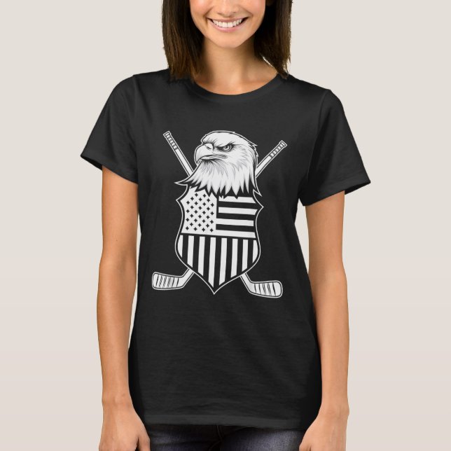 Camiseta Hóquei da Bandeira Americana (Frente)