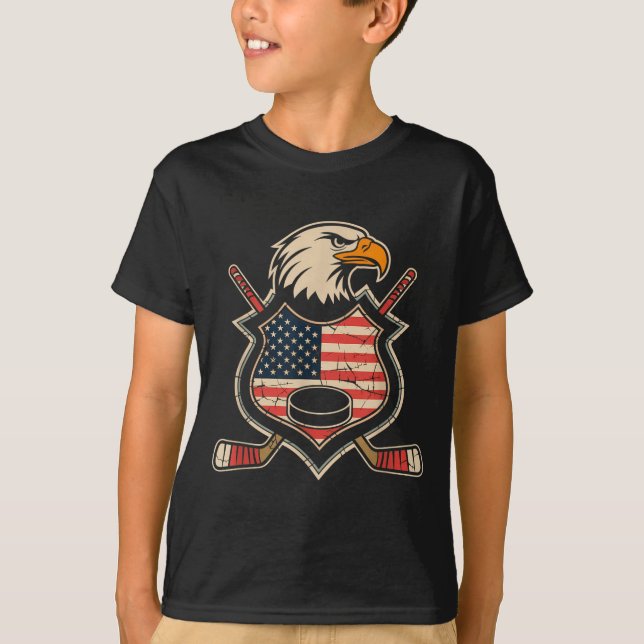 Camiseta Hóquei da Bandeira Americana (Frente)