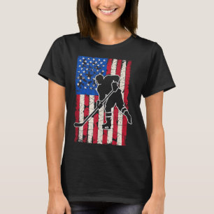 Camiseta Hóquei da Bandeira Americana