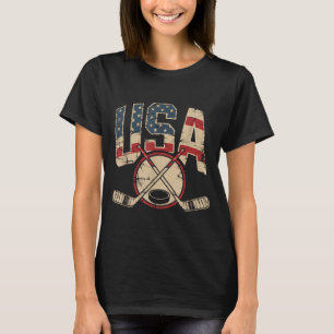 Camiseta Hóquei da Bandeira Americana