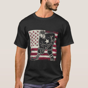 Camiseta Hóquei da Bandeira Americana