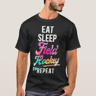 Camiseta Hóquei de Campo Comer Dormir Hóquei de Campo Repet