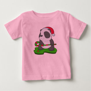 Camiseta Hóquei de Natal em Panda