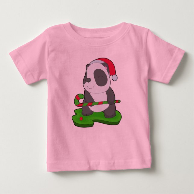 Camiseta Hóquei de Natal em Panda (Frente)