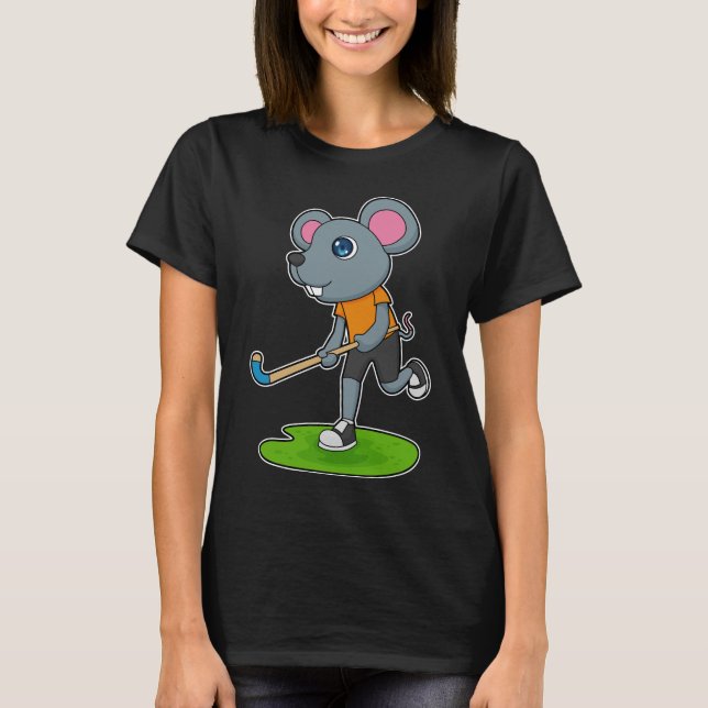 Camiseta Hóquei de Rato Taco de hóquei (Frente)