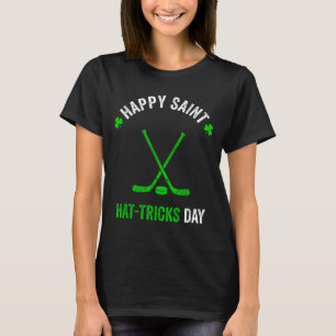Camiseta Hóquei dia de São Patrício meninos homens trevo hó
