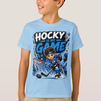 Camiseta Hóquei É Meu Jogo | Design Fofo Kawaii de Esportes