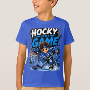 Camiseta Hóquei é o Meu Jogo   Design Kawaii Fofo de Esport