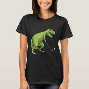 Camiseta Hóquei em Campo Dinossauro T-rex Jogador Homens Mu