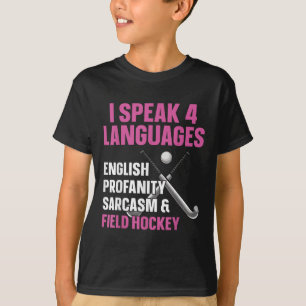 Camiseta Hóquei em Campo Falo 4 Idiomas Inglês Obscenidade