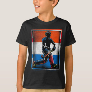 Camiseta Hóquei em Campo Homens Holanda Bandeira Holandesa