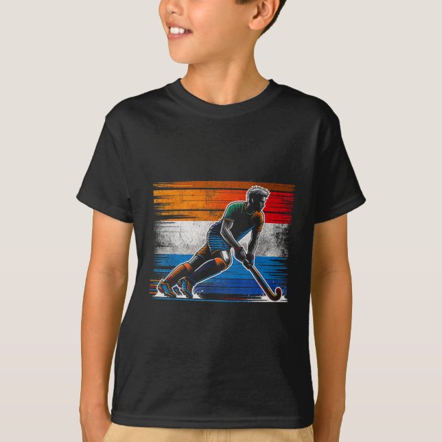 Camiseta Hóquei em Campo Homens Holanda Bandeira Holandesa  (Frente)