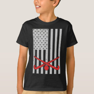 Camiseta Hóquei em Campo Patriótico Bandeira Americana Mulh