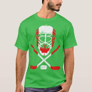 Camiseta Hóquei em Gelo com bandeira canadense