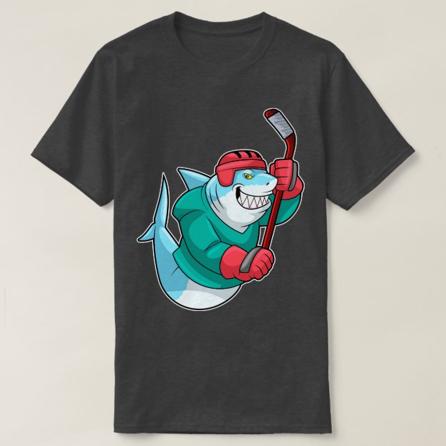 Camiseta Hóquei em gelo com capacete de hóquei em gelo (Frente do Design)