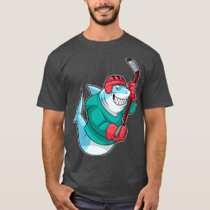 Camiseta Hóquei em gelo com capacete de hóquei em gelo