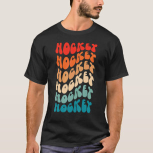 Camiseta Hóquei em Groovy para Meninas Retro 70 Hippie Boho