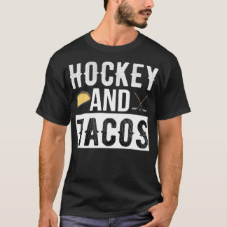 Camiseta Hóquei em Hóquei e Tacos Jogador de Hóquei em Cami