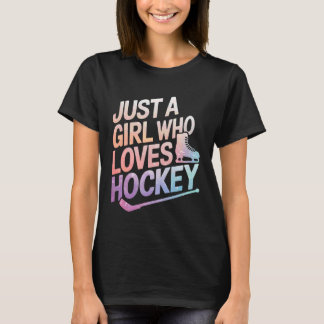 Camiseta Hóquei No Gelo Apenas Uma Garota Que Ama Hóquei No