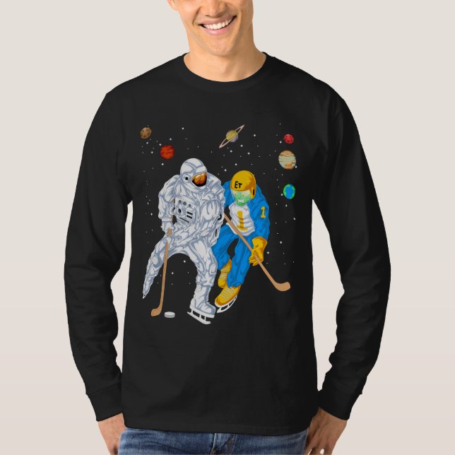 Camiseta Hóquei no gelo astronauta (Frente)