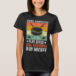 Camiseta Hóquei no Gelo Avô Vintage Retro Alguns Avôs