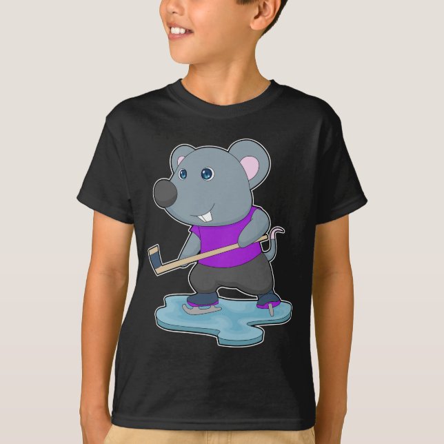 Camiseta Hóquei no gelo do rato (Frente)