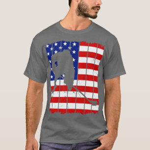 Camiseta Hóquei no Gelo dos Homens da Bandeira Americana