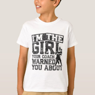 Camiseta Hóquei no Gelo Garota Vintage Eu Sou a Garota que