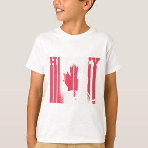 Camiseta Hóquei no Gelo Jogador Canadense Bandeira do Canad