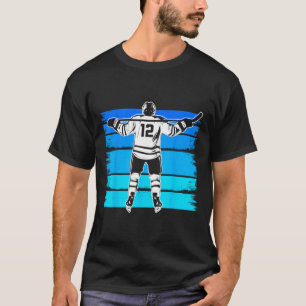 Camiseta Hóquei no Gelo Meninos Número 12 12º Aniversário 1